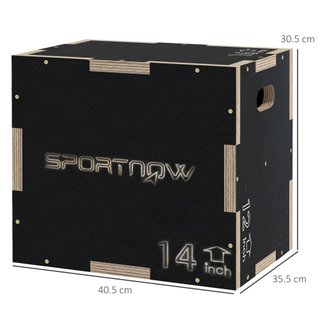 Box Jump Pliometrico 3 Altezze Legno Antiscivolo