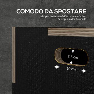 Box Jump Pliometrico 3 Altezze Legno Antiscivolo