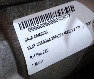 Eku caja cambios seat cordoba berlina (6k2) 95037