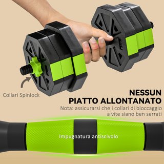 Set Pesi Palestra 6 in 1 Multifunzione da 20kg