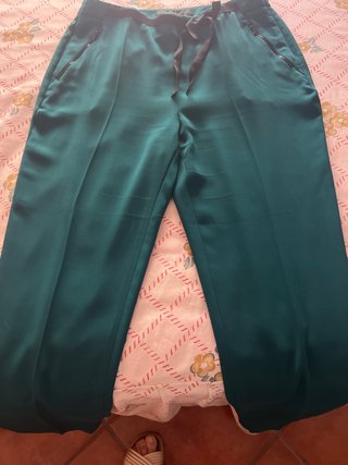 Pantalón elegante Zara verde