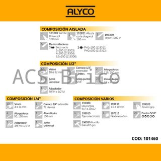 Maletín Herramientas 98 Piezas Alyco 101460