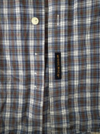 Woolrich Camisa Cuadros Manga Corta XL Vintage