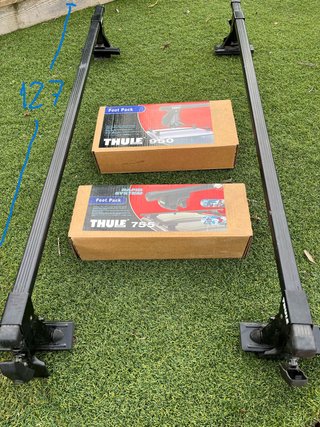 Fijaciones Thule 755 y 950 + Barras 127cm