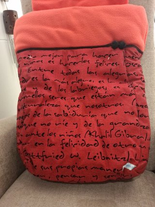 Saco para silla de bebé con citas