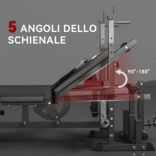 Panca Palestra Regolabile con Supporto Bilanciere