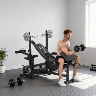 Panca Palestra Regolabile con Supporto Bilanciere