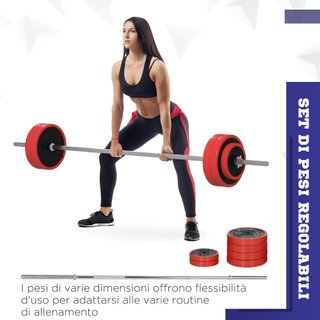 Set Bilanciere e Dischi da 30 kg totali con 6 Pesi