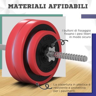 Set Bilanciere e Dischi da 30 kg totali con 6 Pesi