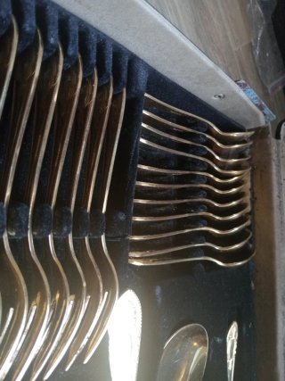 Cubertería Lujo SBS Solingen Bañada Oro