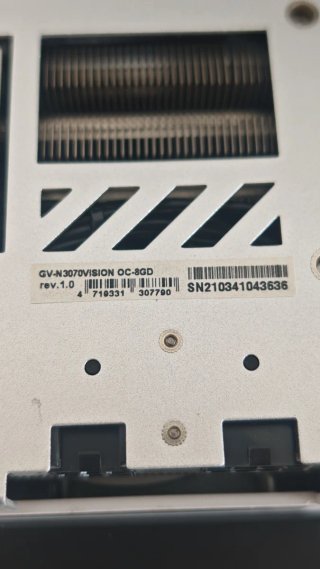 Tarjeta Gráfica Gigabyte GeForceRTX 3070 Vision 8G