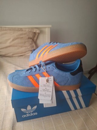 Adidas Gazelle Azul Naranja Talla 38
