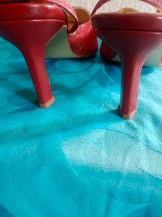 Zapatos de fiesta Luchia rojos y dorados
