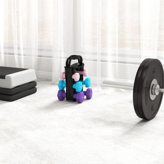 Set 6 Manubri Pesi 2x1kg 2x2kg 2x3kg con Supporto