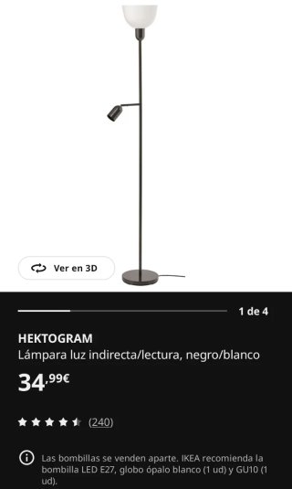 Lámpara de pie HEKTOGRAM Ikea