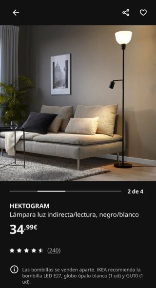 Lámpara de pie HEKTOGRAM Ikea