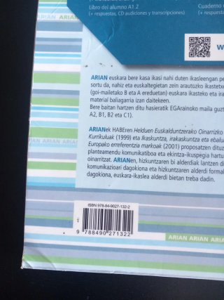 Arian A1.1 euskara ikasteko metodoa. Lan-koadernoa