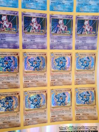 Lámina Pokémon sin cortar - Charizard, Mewtwo, Mac