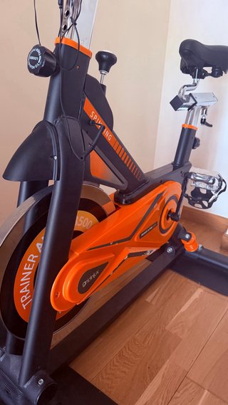 Bicicleta Estática Spinning Naranja