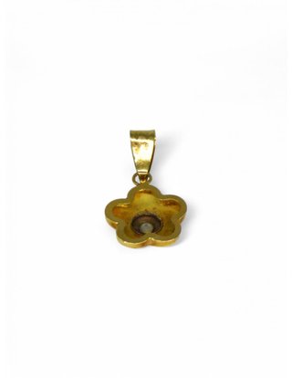 Colgante Flor Circonita Oro 18k