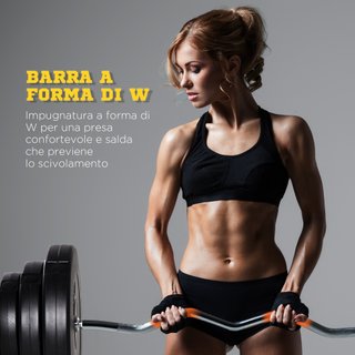 Set Bilanciere Dischi 70kg Impugnatura Antiscivolo