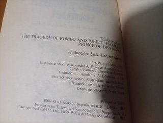 Romeo y Julieta Hamlet