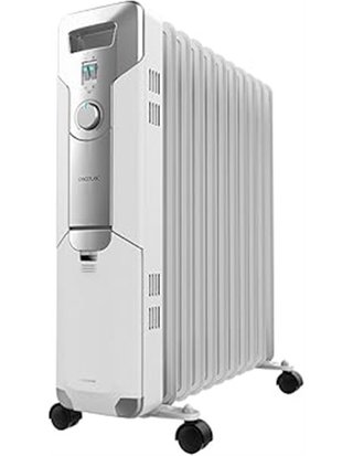Cecotec Radiador Eléctrico de Aceite ReadyWarm 11000 Space. 11 Módulos - Bajo Consumo - 2500 W - 3 Niveles - Recogecables - Sistema d
