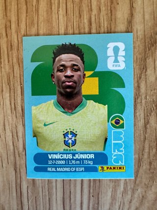 Cromo Vinicius Junior Brasil Panini