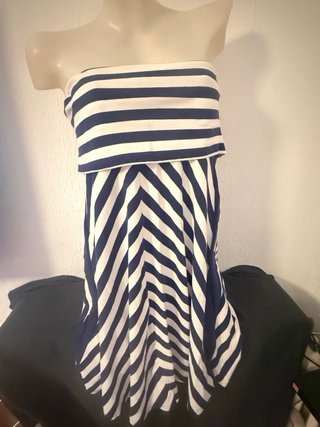 Vestido de verano rayas azul y blanco