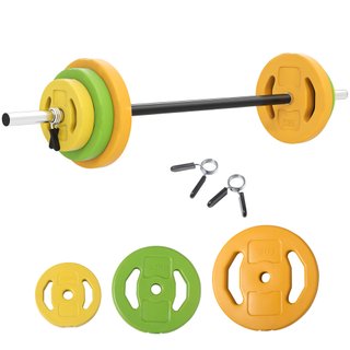 Set Bilanciere Dischi da 20 kg totali Antiscivolo