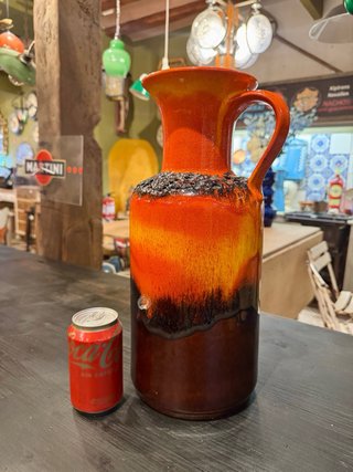 Jarrón Alemán Vintage Años 70.  Fat lava