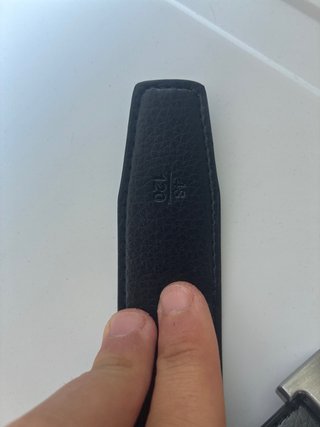 Cinturón Hermes 120cm Negro/Plata
