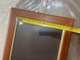 Cornice foto legno marrone e oro