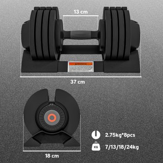 Kit Pesi Regolabili 7/13/18/24 kg Porta Manubri
