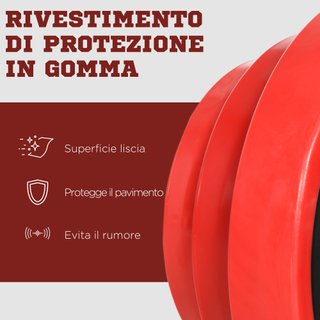 Set Manubri Palestra Pesi da 40kg rivestiti Gomma