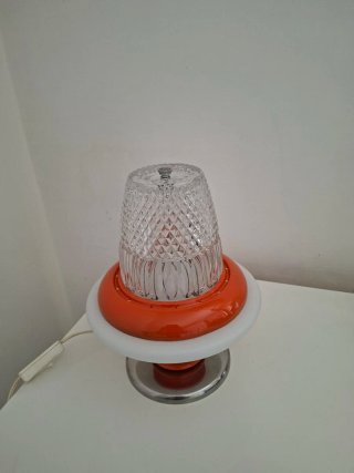 Lampada vintage arancione e trasparente