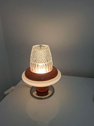 Lampada vintage arancione e trasparente