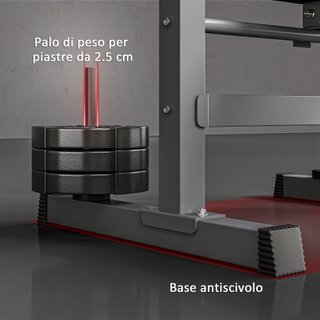 Panca Pesi Pieghevole con 8 Altezze Regolabili