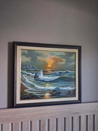 Cuadro de marina al atardecer