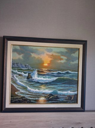 Cuadro de marina al atardecer