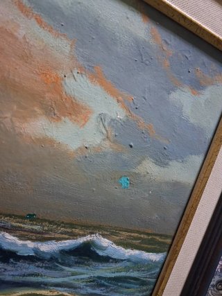 Cuadro de marina al atardecer