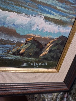 Cuadro de marina al atardecer