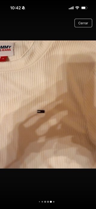 Camiseta Tommy Hilfiger S Blanca Mujer Ajustada