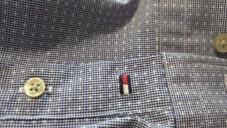 Camisa Tommy Hilfiger Azul Nueva Talla M 41-16