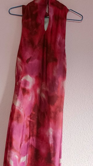Vestido Verano Fiesta Rosa y Rojo