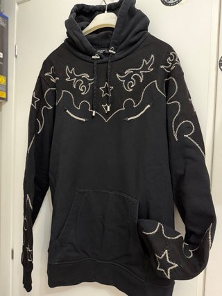 Felpa Balmain nera con ricami