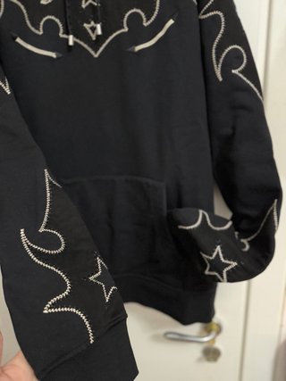 Felpa Balmain nera con ricami