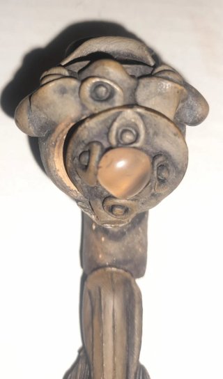 AUTENTICA Escultura Chamanica Ágata Perú 1975