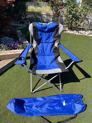 4 Sillas de camping plegable con funda