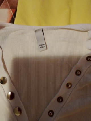 Completo sportivo bianco e giallo